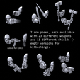 arm-all-poses_out.png STL file Chonky Jarhead Builder・3D print design to download, Tinnut