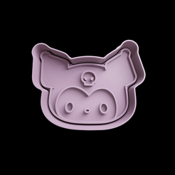push-diseño.png Fichier 3D gratuit Kuromi Cute Cookie Cutter Free・Plan pour impression 3D à télécharger
