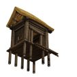 4.jpg Building Shack LOPOLY MEDIEVAL CASTLE HOME HOUSE Building Shack LOPOLY 3D MODEL