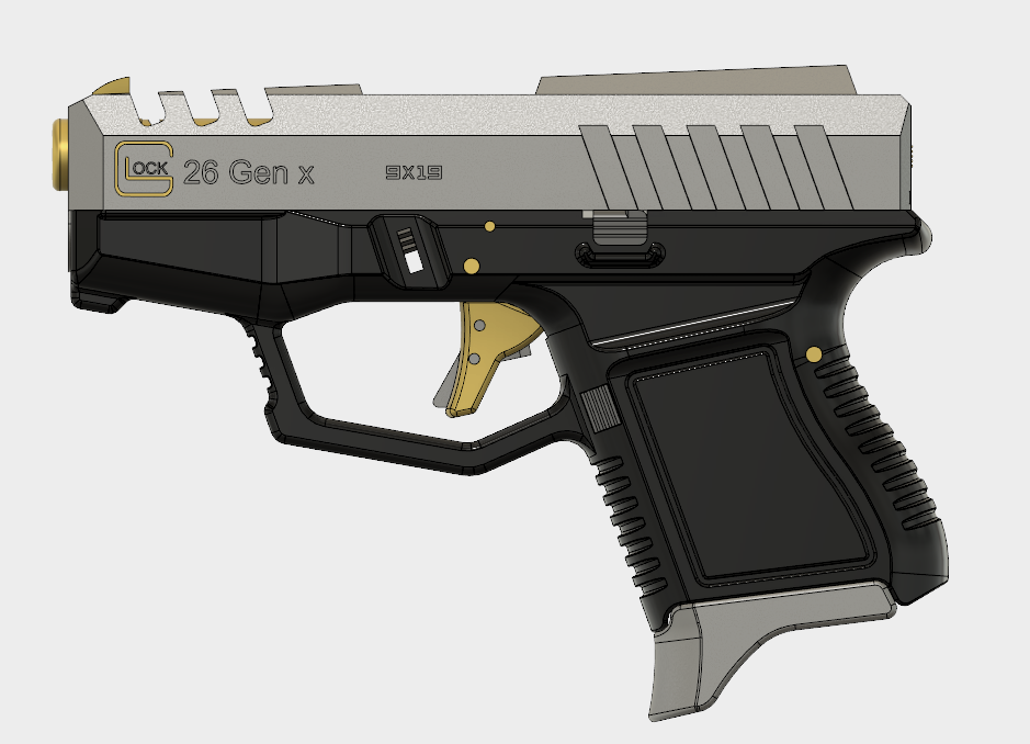 Glock 26 Gen x (1).PNG Download free STL file Glock 26 Gen x • 3D printing design, 3dprintcreation