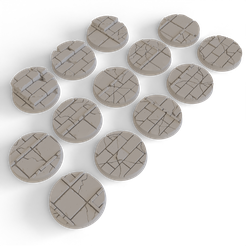 50mm-Bases-00000.png 50mm Scenic Wargaming Bases - Stone Bricks & Slabs
