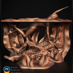 Creature_Backstroke_01.jpg Télécharger fichier Diorama de la créature du lagon noir • Objet à imprimer en 3D, OnyxDigitalStudios
