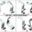 2.jpg Neckhook car seat office chair hooks 3D print model
