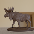 moose-statue-3.png Moose walking statue stl 3d print file