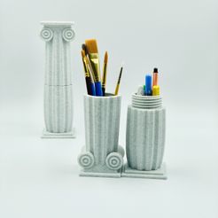 IMG_1529.jpg STL file Temple Pillar Pencil Case & Holder・3D printable model to download