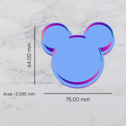 Untitled-design.png STL file Mickey head Cutter / Playdoh cutter/ Polymer clay cutter / cookie stamper/ Craft cutter・3D print model to download