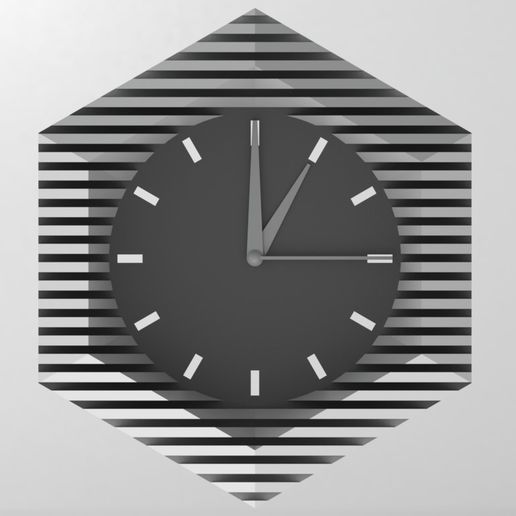 STL file Hexagon Parametric Wall Clock 🕰️ ・3D printable model to ...