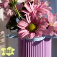 3D-PRINTABLE-FLOWER-CYLINDER-VASE-by-qbed-1.jpg 3+1 TEXTURED FLOWER VASE BUNDLE