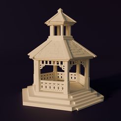 expo.jpg Bandstand / Music kiosk - no support ! For diorama // Christmas village
