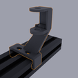 BRACKET22.png snap on bracket for 40mm aluminum profile to drag chain + drag chain files