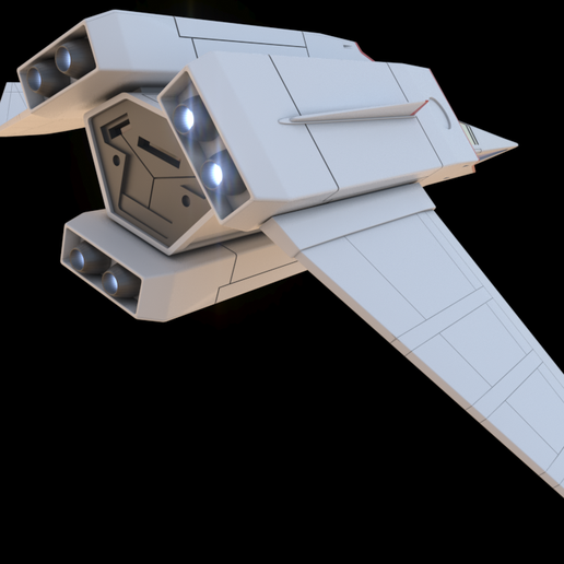 Download STL file Galaxy Rangers - Interceptor Space Ship • 3D printing ...
