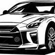 retro-clásico-legendario-deportivo-japonés-nissan-gtr-uno-de-los-coches-deportivos-más-famosos-y-leg.webp GTR 35 Wall art