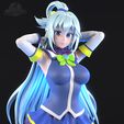 Aqua_Konosuba_02.jpg Aqua Konosuba Estátua Figurinha stl imprimível colecionável