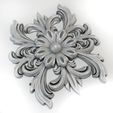 12.jpg Flower with leaves - silicone or plaster mold for 3D printer
