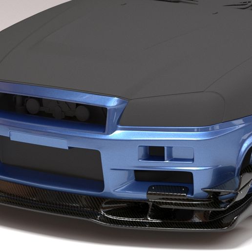 🌆 R34 GT-R Autoselect Front Lip and Bumper・ 3D File for 3D printing・Cults