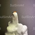 Capybara-32.jpg The Duck-You: Figurita original impresa en 3D - Estatua del dedo corazón