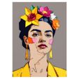 Frida-Kahlo1.jpg Floral Frida Kahlo Home Decow Wall Art