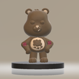 1.png Stylish Bear with Flowers 3D Printable Model