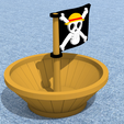 ONE-PIECE.png **ONE PIECE LUFFY CREW FLAG WITH SHIP'S MAST AND NEST**.