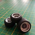 1/24 14" SSR MK lll Wheels with stretch tires and 3 offsets