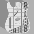 white.png Benutzerdefinierte Fender Telecaster Blume des Lebens Design-Muster Linkshänder