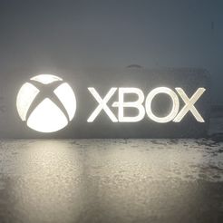 IMG_1598.jpeg Free STL file Xbox Logo Lamp・3D print design to download