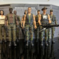 348357787_241549441814111_1705367233430380603_n.jpg Fichier 3D ENSEMBLE DE FIGURINES PERSONNALISÉES PREDATOR. DUTCH, BLAINE, MAC, HAWKINS, BILLY, DILLON, PONCHO, ANNA. KENNER, HASBRO, SUPER 7, 3.75", 1/18・Modèle à imprimer en 3D à télécharger