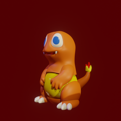 charmanderA.png Fichier STL Charmander - Ballmon・Modèle pour imprimante 3D à télécharger