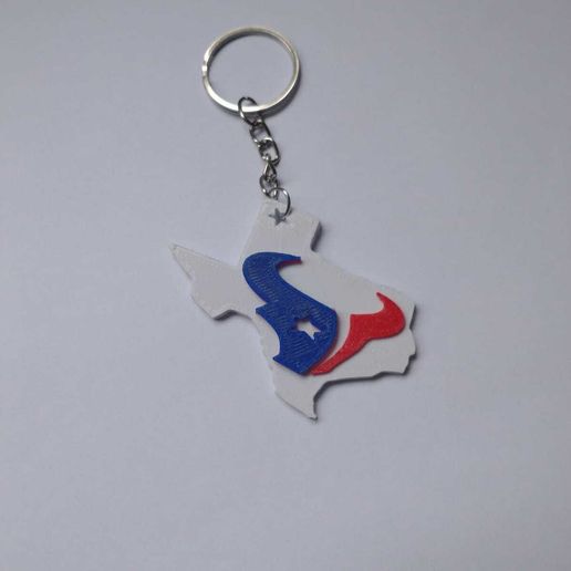 🗝️ Houston Texans Keychain・ GCODE File for 3D printing・Cults