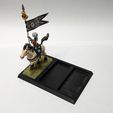 Base-printed-with-Mini.jpg 3x1 Extended Regiment Cavalry Base to use your 25x50mm based cavalry minis for the Older World new 30x60mm base size