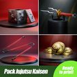 TemplateCults_JJK_Pack01.jpg Jujutsu Kaisen Collection Pack of items, set of weapons, prison realm ready to print