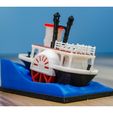 ff1d2863bfeca76729be52ea0bab283d_preview_featured.jpg Descargar archivo STL gratis Antiguo bote a vapor de rueda de paletas con soporte de exhibición (visual benchy)・Modelo para la impresora 3D