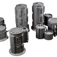 Chemical-Storage-Tower-Sample-A-Mystic-Pigeon-Gaming-2-w.jpg Chemical Factory Vats Walkways And Storage Tank Sci Fi Terrain