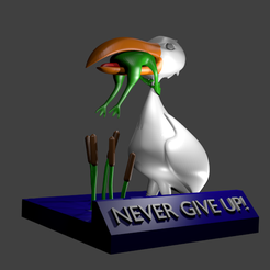 render.png Free STL file Never Give Up・3D printer design to download