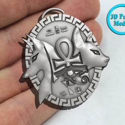 pharaonic-cat-5.jpg Fichier STL Pendentif Ankh Cross Pharaonic cat・Objet imprimable en 3D à télécharger