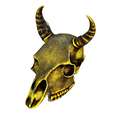 model-1.png Gold Horned animal skull no.3