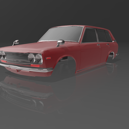 🚪 DATSUN 510 WAGON 4 DOOR 1:24 & 1:25 SCALE・ OBJ File for 3D