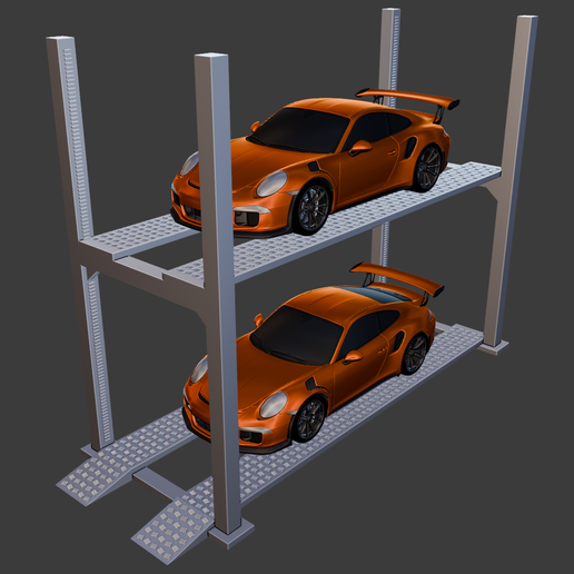 Pont élévateur voitures garage diorama échelle 1/43 3D model
