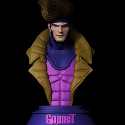 FRONTAL_C.jpg Archivo 3D GAMBIT BUST FAN ART・Modelo para descargar y imprimir en 3D