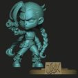 jinx-render-12.jpg Jinx Chibi STL Figure – 3D Printable Fan Art