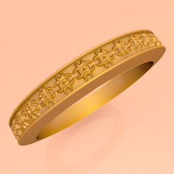 Wedding-Band-Jewellery-Ring-RWJS45.jpg Fichier STL Anneau de mariage Bague RWJSP45・Objet imprimable en 3D à télécharger