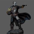 1.jpg 3D-Datei MANDALORIAN MANDO VER2 DISNEY DARKSABER STATUE 3d Druck Modell・3D-druckbare Vorlage zum herunterladen