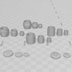 CANISTERS.png DOLLHOUSE CANSITERS - JARS - 4 styles - Dollhouse Kitchen - 12th scale