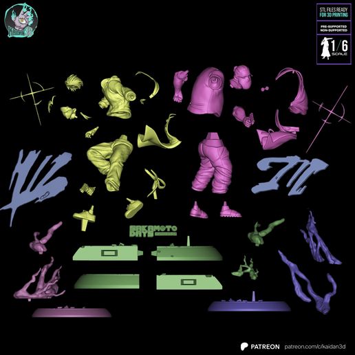 10.jpg Taro Sakamoto x Shin Asakura SAKAMOTO DAYS - STL ready for 3D Printing