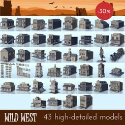 AR), WEST (Ae high-detailed models Wild West buildings & accessories No. 1 - Six Gun Sound Desperado Old Chronicles Gunfight Blackwater Gulch Age of