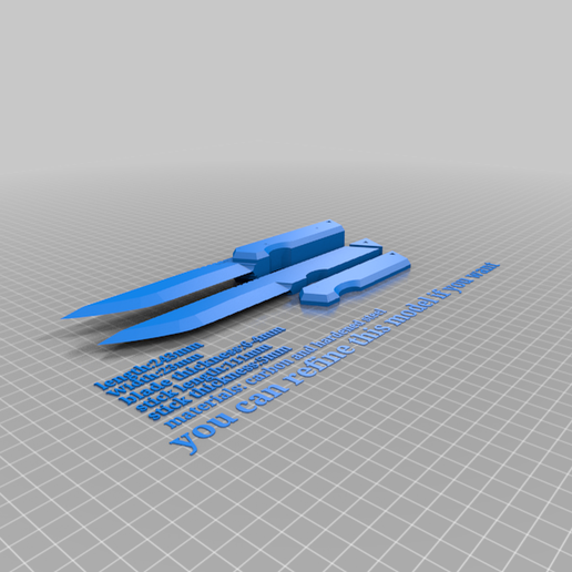 Knife model 3D model