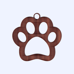 paw.png Free STL file Earring 'paw'・3D printable object to download, RaimonLab