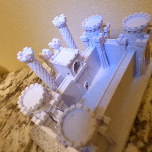 P1090531.jpg PRINTABLE ROMAN CASTLE - SMARTPHONE STAND CELL PHONE HOLDER WITH GEM HOLDING URNS