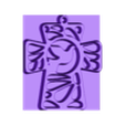 cruz y paloma-01.stl Fichier STL Porte-clés première communion ou baptême croix et colombe・Objet imprimable en 3D à télécharger, miguelpoblete
