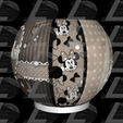 Image2.png STL file MINNIE MOUSE SPHERICAL NIGHT LIGHT LITHOPHANE・3D printable model to download